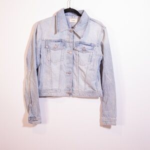 DL1961 Vika Classic Cotton Mid Weight Non Stretch Denim Jacket In Fountain Wash